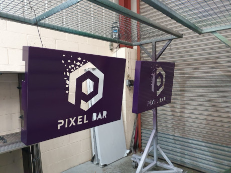 Pixel bar sign