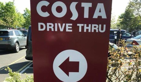Costa coffee sign