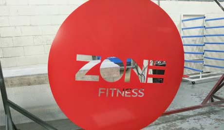 Zone fitness sign