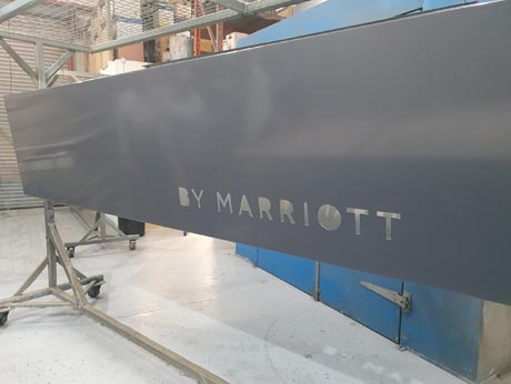 Marriott hotel signage